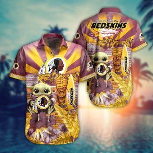 Washington Redskins NFL Baby Yoda Hawaiian Men