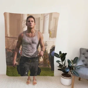 White House Down Movie Channing Tatum Fleece Blanket