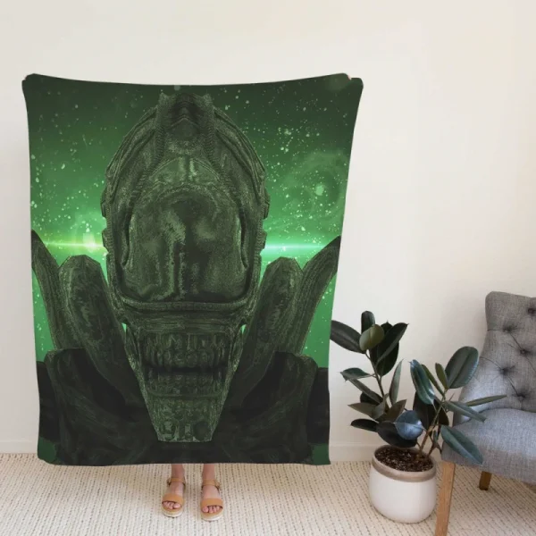 Xenomorph in Alien Covenant Science Fiction Movie Fleece Blanket