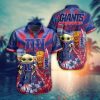 Baby Yoda New York Giants Nfl Hawaiian Shirt And Shorts For Fans-1