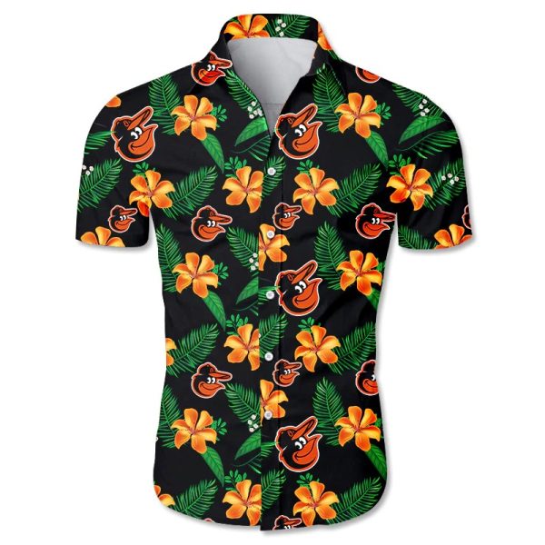 Baltimore Orioles Hawaiian Shirt Tropical flower gift for fans