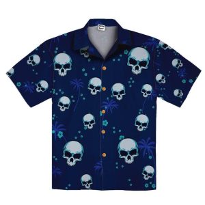 Beach Shirt Shop Skull Cute Hawaiian Aloha Shirt