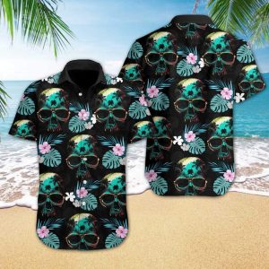 Beach Shirt Skull Cool Tropical Full Printing Hawaiian Shirt