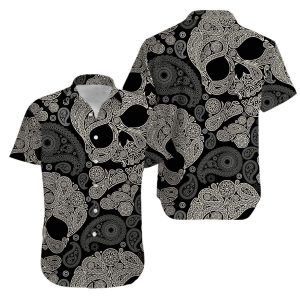 Beach Shirt Skull Mandala Hawaiian Shirts