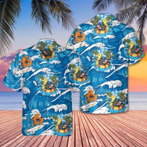 Beach Surfing Skull 3d Hawaiian Tropical Hawaii Shirt