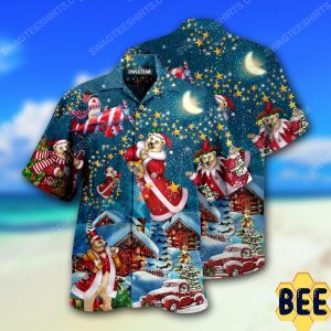 Bear Santa And Merry Christmas Trending Hawaiian Shirt-1