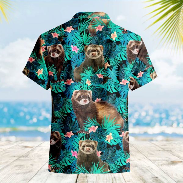 Bear Tropical Animal Pot Leaf Hawaiian Shirt