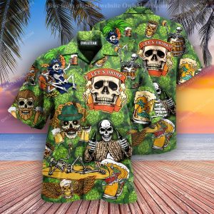Beer Its Beer Time Skull Edition – Hawaiian Shirt-1