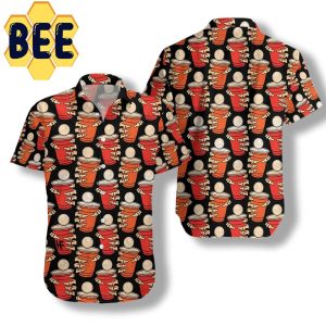 Beer Pong Party Halloween Hawaiian Shirt-1