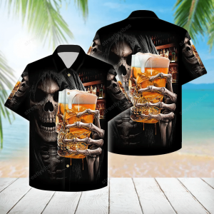 Beer Skull Hawaiian Shirt Hawaiian Shirt For Men Hawaiian Shirt