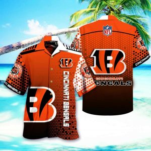 Bengals Nfl Hawaiian Shirt Short 3d For Fans-1