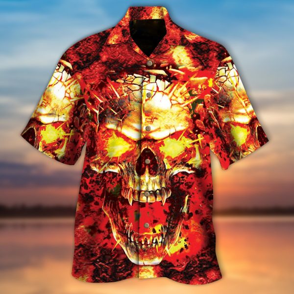 Bigbang Screaming Skull Hawaiian Shirt