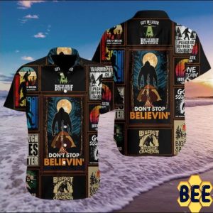 Bigfoot Dont Stop Believin Trending Hawaiian Shirt-1