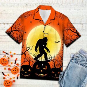 Bigfoot Halloween Hawaii Shirt