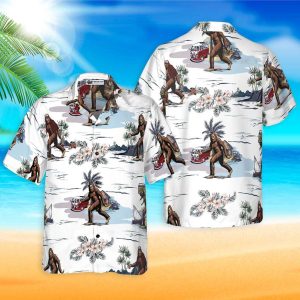 Bigfoot Hawaiian Shirt Bigfoots Are Ready For Summer Hawaiian Shirt