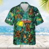 Bigfoot Hawaiian Shirt Camping Bigfoot Green Hawaiian Shirt
