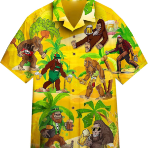 Bigfoot Sasquatch Lovers Hawaiian Summer Shirt
