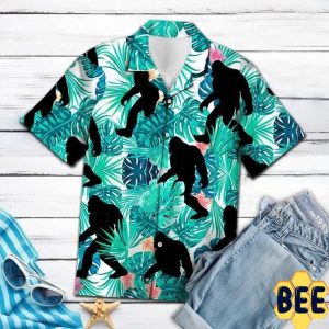 Bigfoot Tropical Trending Hawaiian Shirt-1