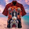 Biker Skull Halloween Hawaiian Shirt For Men Women Adult