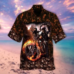 Biker Skull Hawaiian Shirts