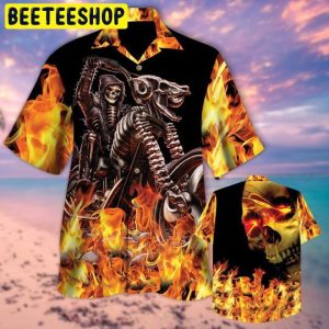 Biker Skull Trending Hawaiian Shirt-1