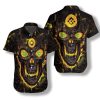 Binance Coin Skull Fire Hawaiian Shirt For Men Hawaiian Shirt