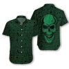 Binary Code Skull Dark Aloha Hawaiian Shirt