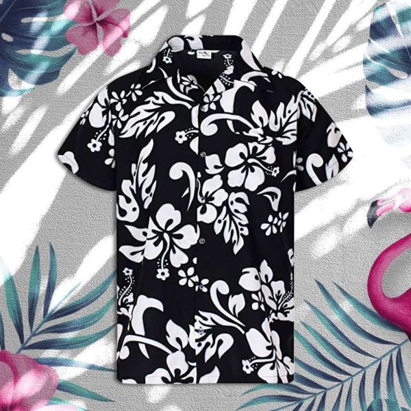 Black And White Hawaiian Shirt King Kameha Hawaiian Shirt