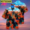 Black Cat Flower Trending Hawaiian Shirt-1