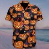 Black Cat Halloween Hawaiian Shirt Print Aloha Short Sleeve Unisex Shirt