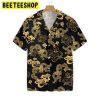 Black Gold Oriental Dragon Trending Hawaiian Shirt-1