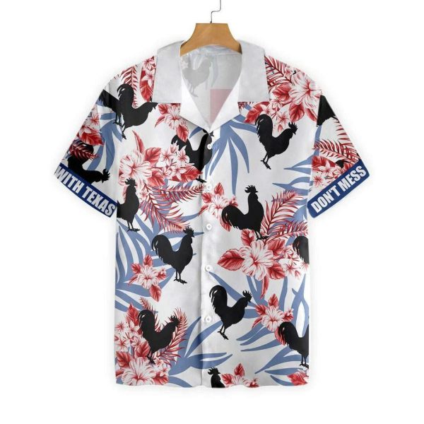 Black Rooster Texas Hawaiian Shirt