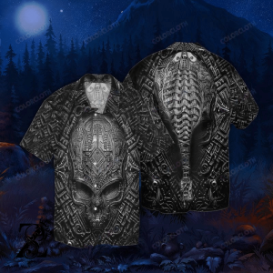 Black Skull Hawaiian Shirt