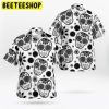 Black White Art Skull Trending Hawaiian Shirt-1