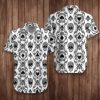 Black White Casino Skull Unisex Hawaiian Shirt