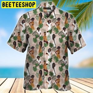 Black Women 3d All Over Printed Trending Hawaiian Shirt And Short-1