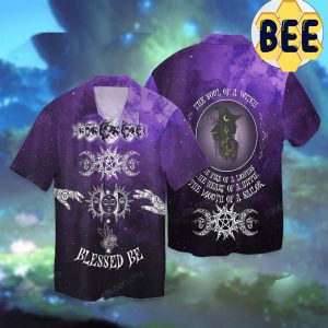 Blessed Be The Soul Of A Witch Halloween Hawaiian Shirt-1