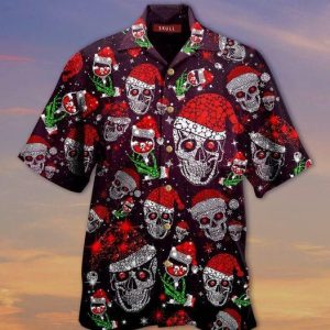 Bling Skull And Wine Hawaiian Aloha Shirts Aloha Shirt