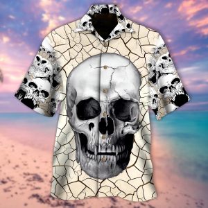 Blooming Stone Skull Hawaiian Shirt