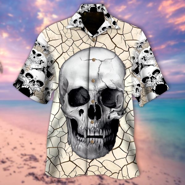 Blooming Stone Skull Hawaiian Shirt
