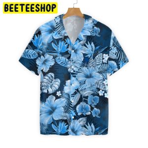 Blue Floral Flower Trending Hawaiian Shirt-1