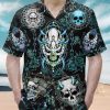 Blue Geometric Skull Unisex Hawaiian Shirt