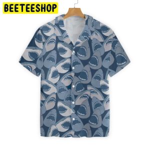 Blue Shark Trending Hawaiian Shirt-1