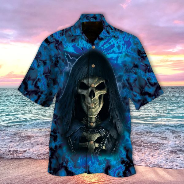 Blue Skull Hawaiian Shirt – Mc0103-1