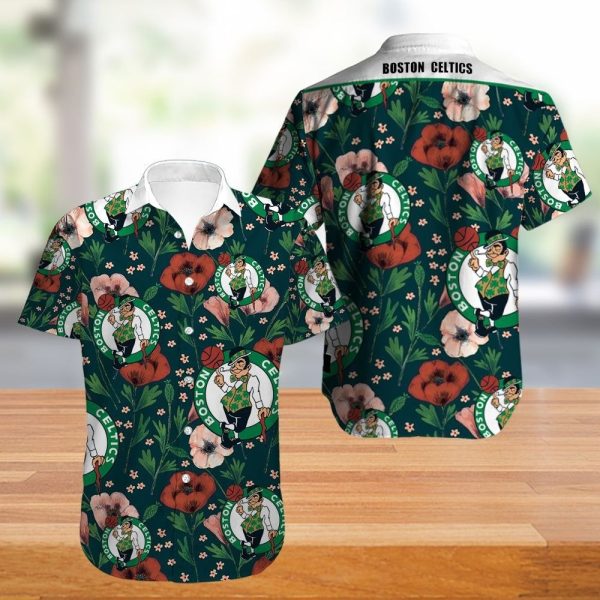 Boston Celtics Hawaiian Shirt Flower summer new design