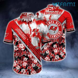 Buccaneers Hawaiian Shirt Color Splash Flower Pattern Tampa Bay Buccaneers Gift