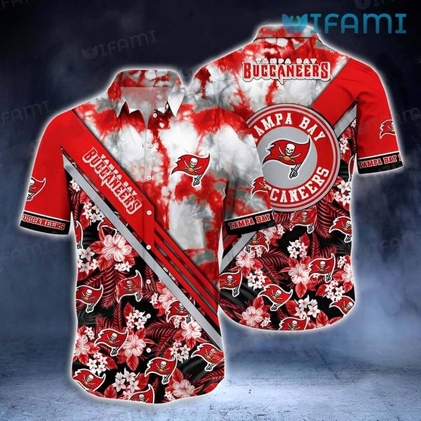 Buccaneers Hawaiian Shirt Color Splash Flower Pattern Tampa Bay Buccaneers Gift