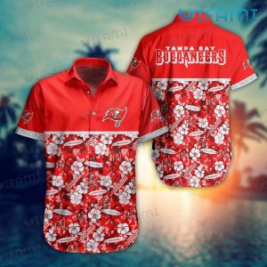 Buccaneers Hawaiian Shirt Kayak Hibiscus Flower Tampa Bay Buccaneers Gift