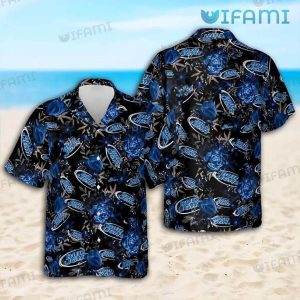 Bud Light Hawaiian Shirt Blue Roses Beer Lovers Gift