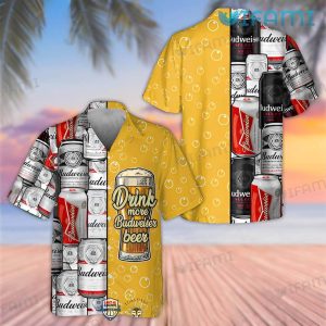Budweiser Hawaiian Shirt Drink More Budweiser Beer Gift For Beer Lovers